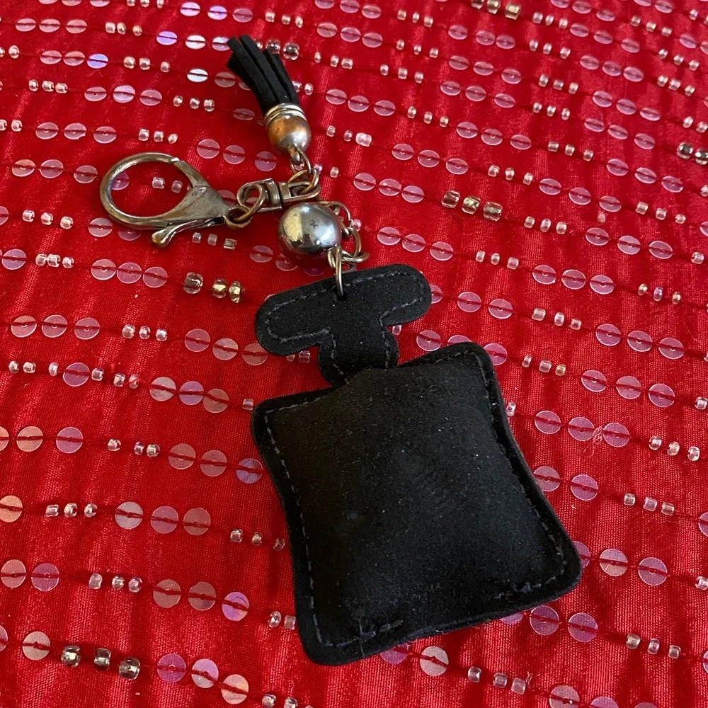 Vintage Sparkling Crystal Black White Key Chain_7